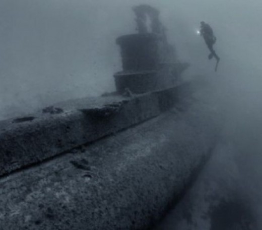 подлодка Щ-216 на дне Черного моря